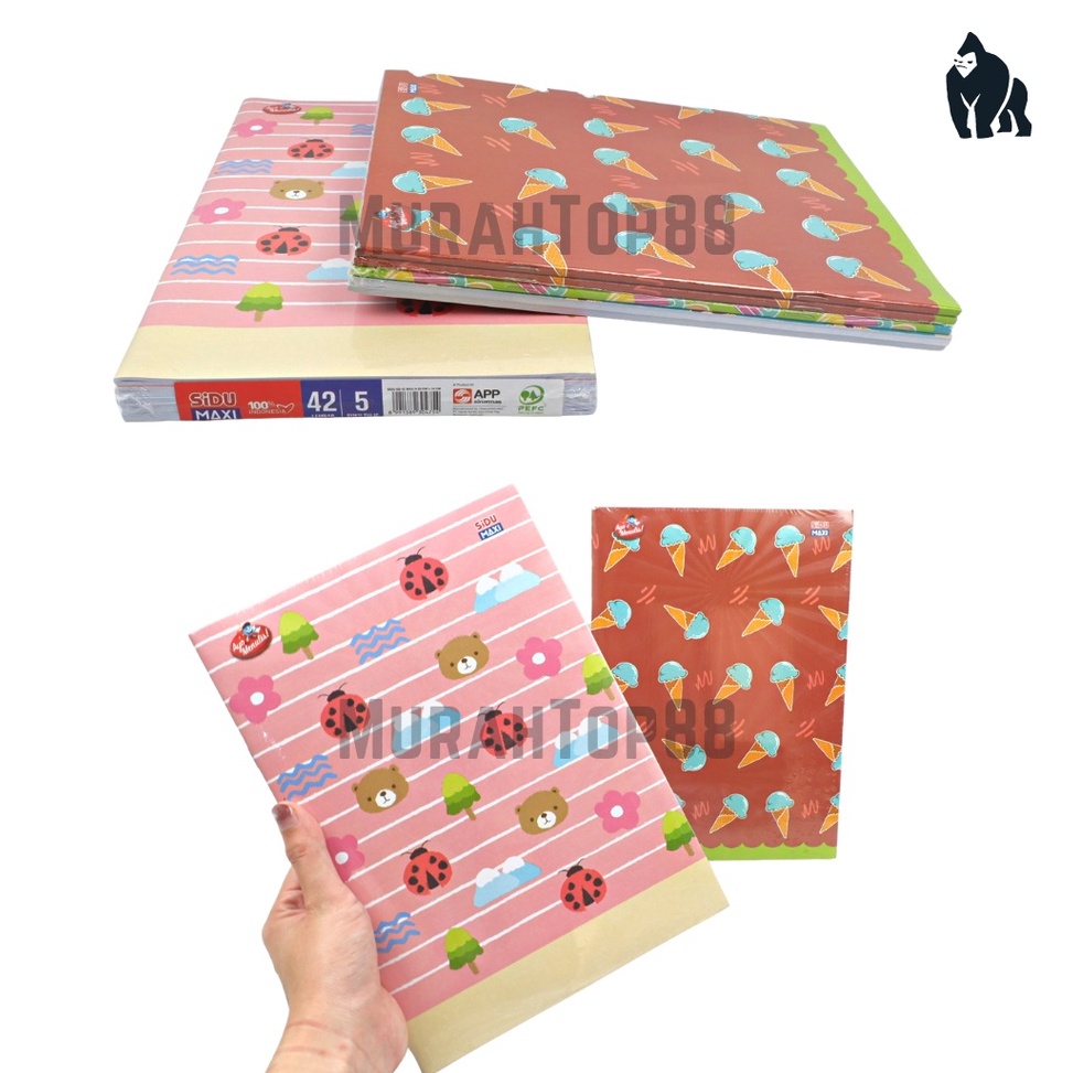 

Seller.. Buku Tulis Sidu Maxi 42 Lembar Panjang / Buku Sekolah Anak Karakter Sinar Dunia [PER PACK ISI 5 PCS] 95