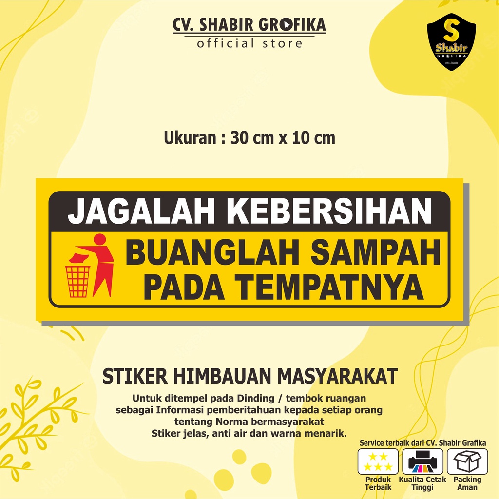 STIKER JAGA KEBERSIHAN LINGKUNGAN