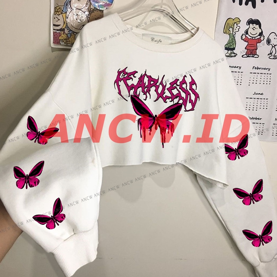 Pasti murah FEARLESS SWEATER CROP KOREAN STYLE TERBARU 51