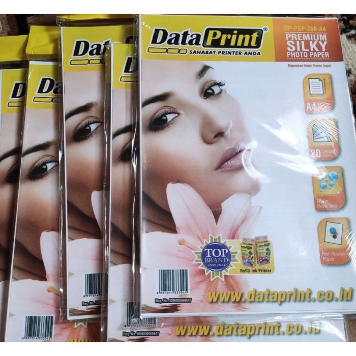

Terlaris Kertas Foto Data Print Premium Silky Photo Paper 260 Gsm A4