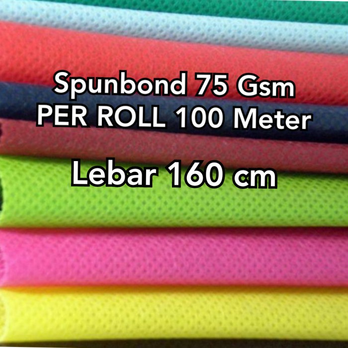 KAIN SPUNBOND ROLL 75 GSM LEBAR 160 CM SPUNBON SPUNBOND SPONBOND