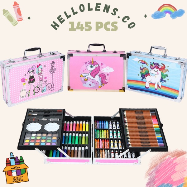 

Best Seller Crayon Set 145 Pcs Model Koper Jinjing Set Lukis Anak 145 Pcs Import