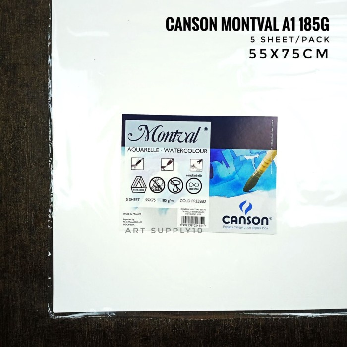 

Terlaris Canson Montval Watercolor Paper A1 55X75Cm 185G 300G Cold Pressed