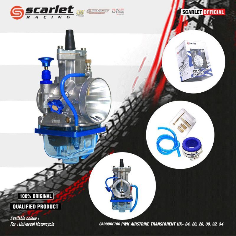 karburator PWK 28 Scarlet Transparan