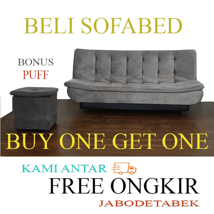 Terlaris Sofa Bed Regaza Kain Bludrue Merah Free Ongkir Depok-Bogor