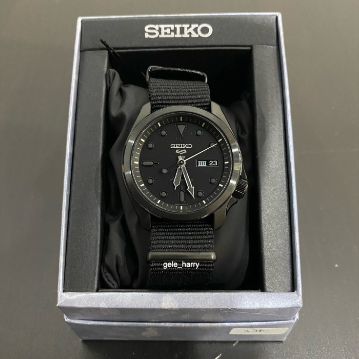 HOT SALE SEIKO 5 SPORTS SRPE69K1 SRPE69 SRPE69K DARKNIGHT BLACKOUT AUTOMATIC TERBARU