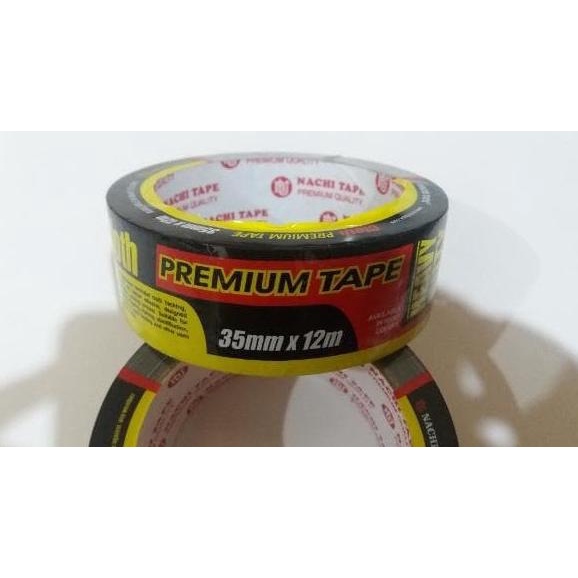 

Lakban Kain Hitam Isolasi Tape Nachi 1,5"x 12 Meter (35 mm x 12 Meter)