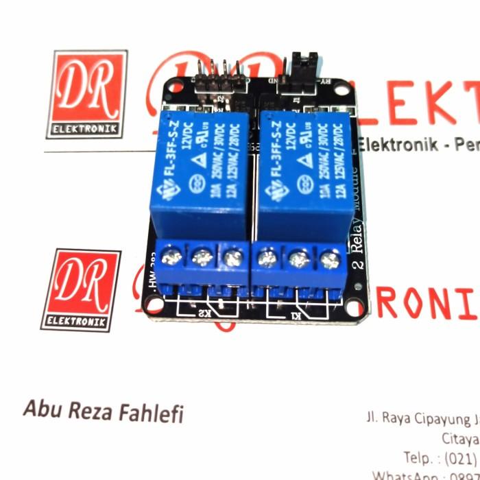 Modul PCB 2 relay Channel for 12v DC arduino