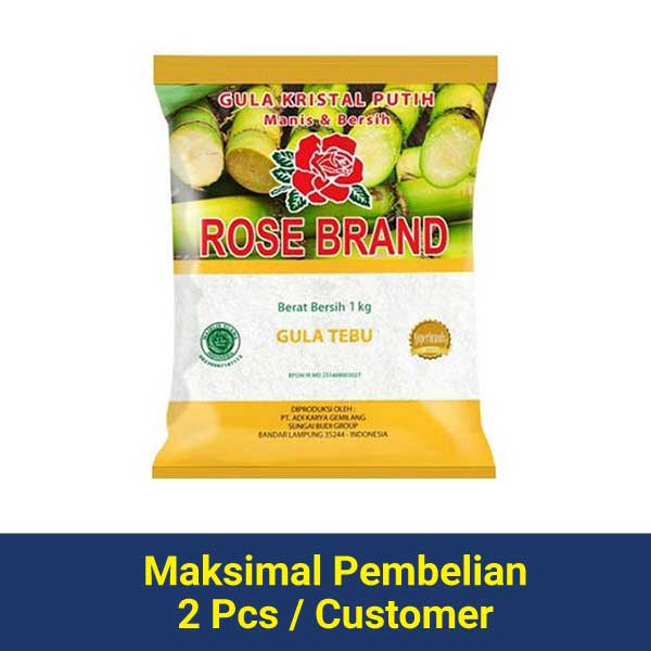 

ROSE BRAND GULA PASIR 1 KG KUNING
