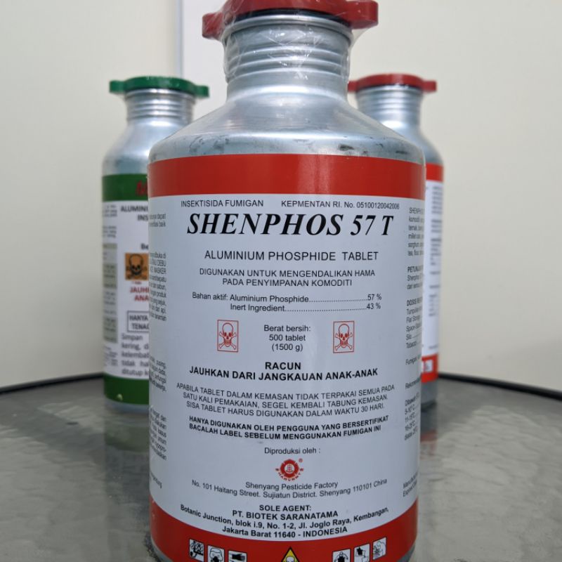 Shenphos 57 T @500tab 100% ori obat kutu beras jagung katul pakan isi 500 tablet butir
