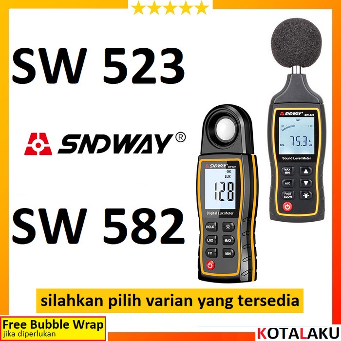 FLASH SALE SOUND LEVEL METER SNDWAY SW 523 DIGITAL LUX METER SNDWAY SW 582 TERMURAH
