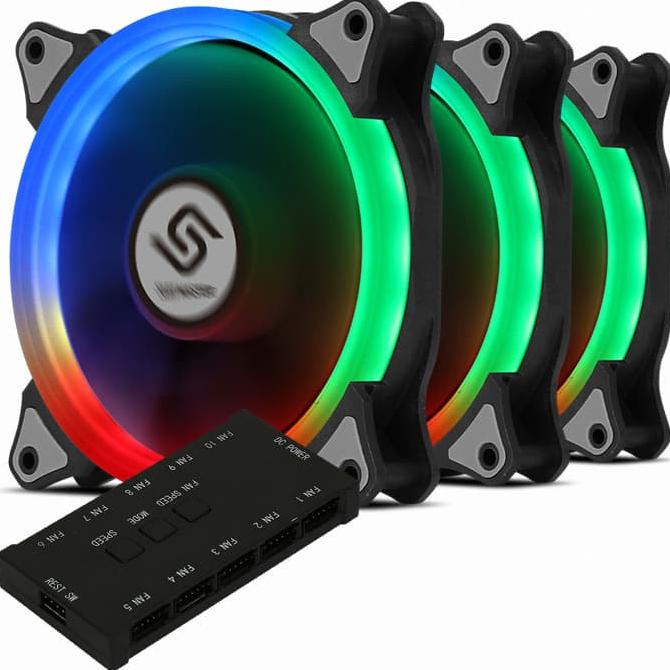 FAN RGB INFINITY Spectrum Kit Set (3 Pcs rgb Fan + rgbController)