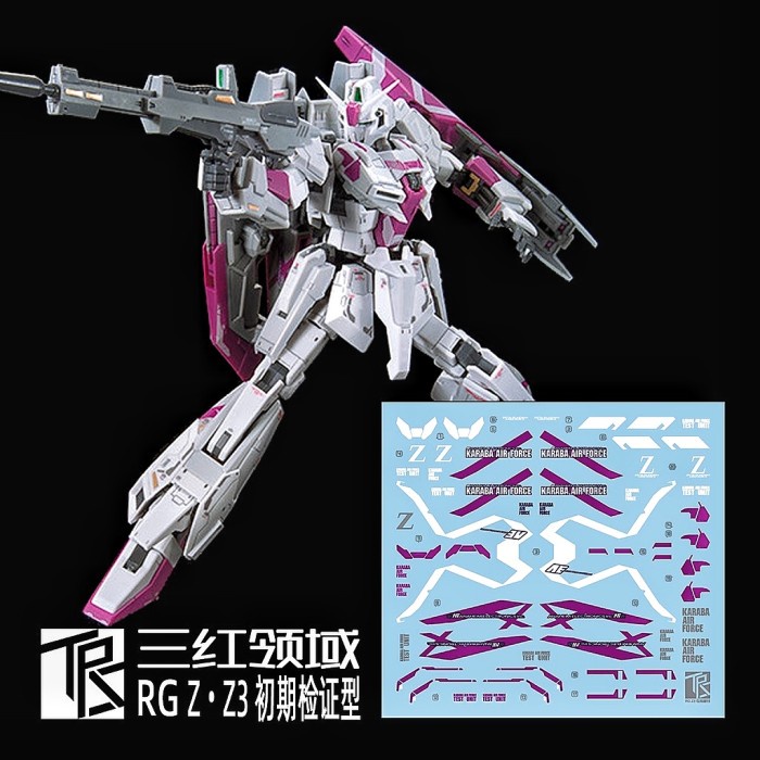 PROMO RG ZETA GUNDAM III VER. GFT LIMITED COLOR SPECIAL PART WATER DECAL TRS TERLARIS