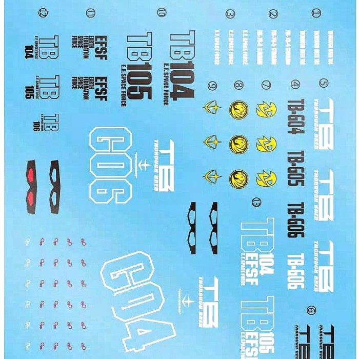 DISKON SPESIAL HG GUNDAM RX-78-04/05/06 WATER DECAL FLAMING SNOW DECAL TERMURAH