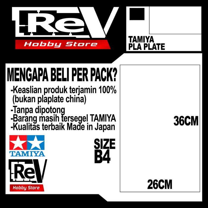 FLASH SALE TAMIYA PLA PLATE PLA-PLATE WHITE 0.3MM 0.5MM 1.0MM 1.2MM TERLARIS