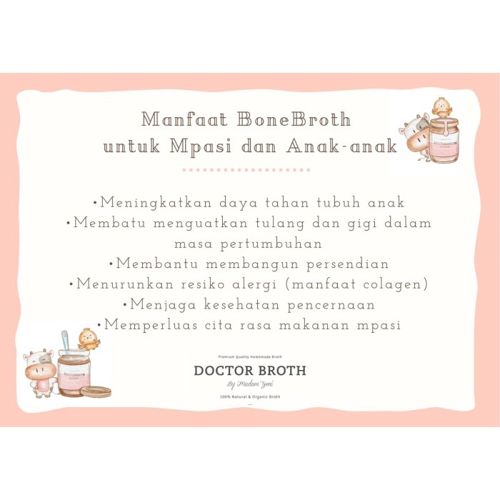 

Chien Kental Bone Broth / Kaldu Ayam Kental Doctor Broth Utk Mpasi