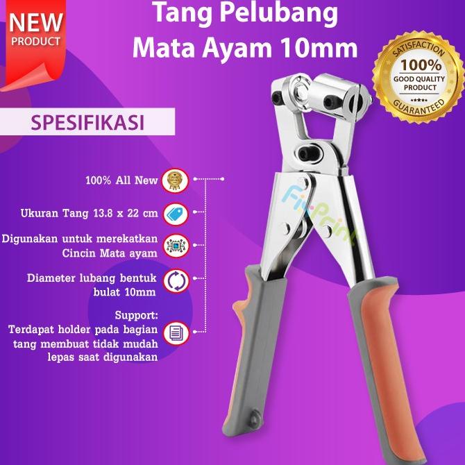 Tang Mata Ayam 10Mm Eyelet Plier Punch Pelubang Pvc Terpal Poster