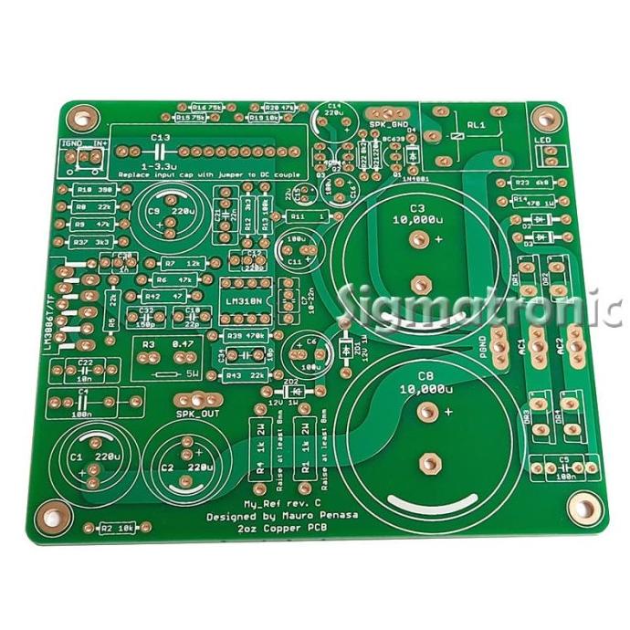 My Reference My Ref rev.C by Mauro Penasa LM3886 Audio Amplifier PCB