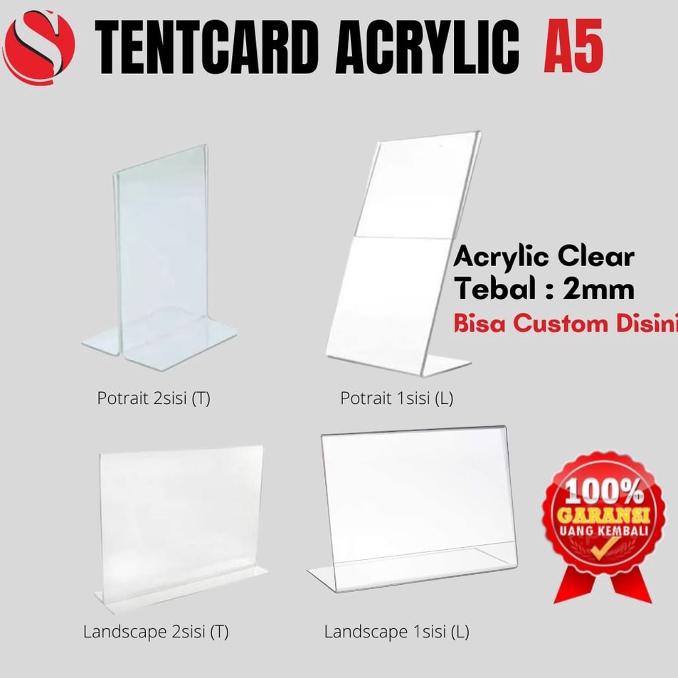 

(Terbaik) Akrilik A5 / Tend Card A5 / Tend Card Akrilik A5 / Sign Card A5 / Tend Holder A5