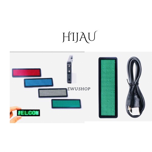 

Led Name Tag Hijau Setokopedia Free Setting Running Text