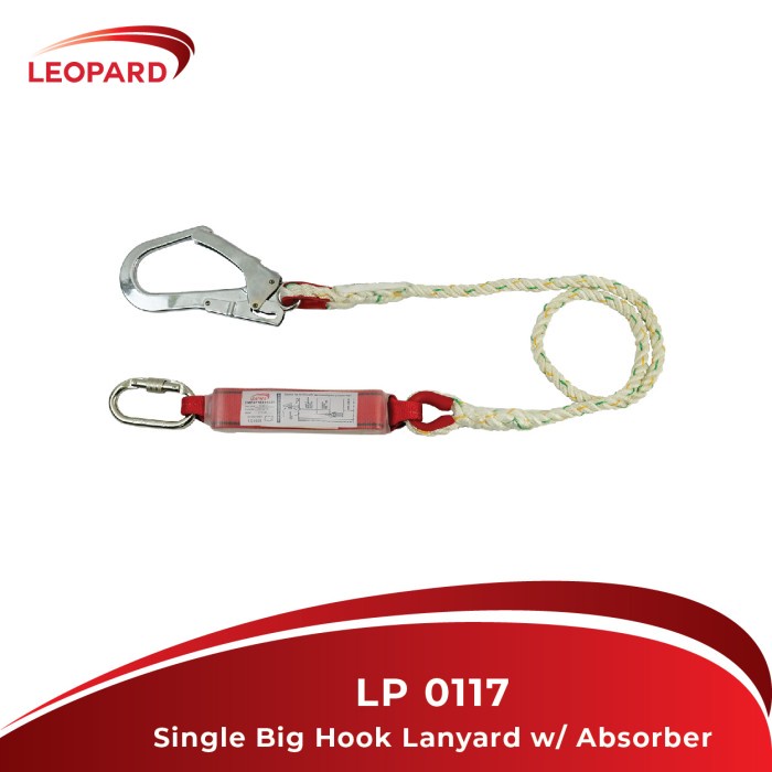 

Lanyard Leopard Single Big Hook Lanyard + Absorber Lp 0117