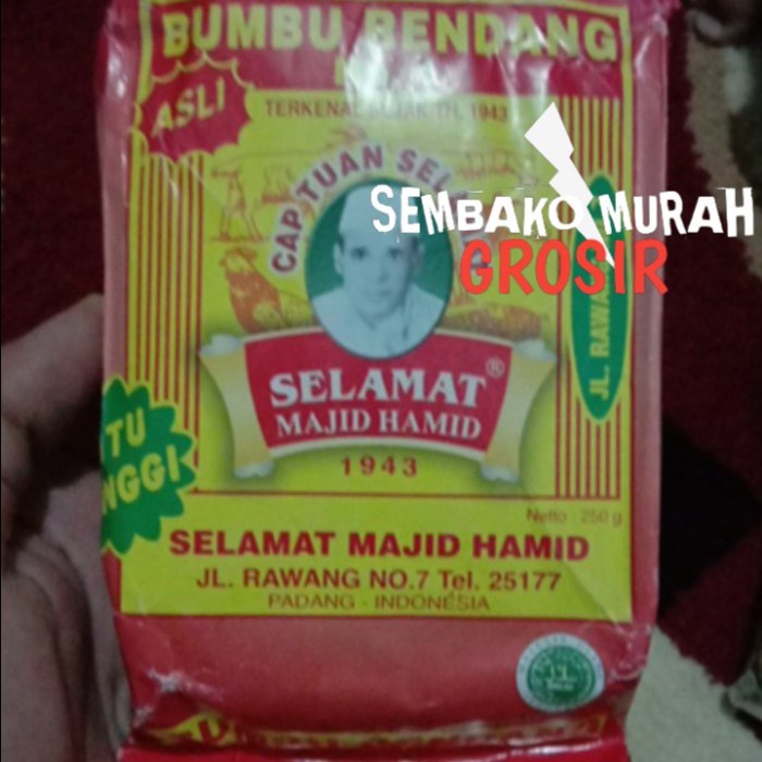 

Bumbu Rendang Cap Tuan Selamat Majid Had No.1 Khas Padang 250Gr