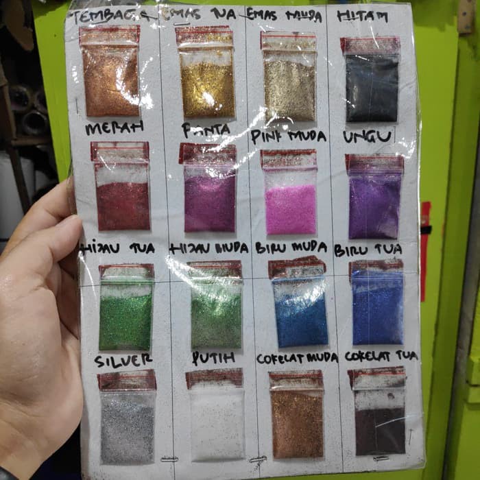 

Serbuk Bubuk Glitter Gliter Kilap JUAL PER 500 GRAM