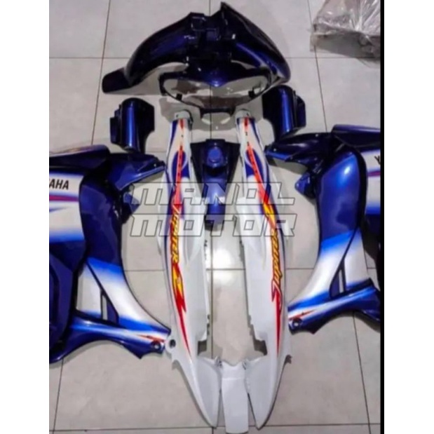 Fullset body halus Jupiter z lama tahun2006 dek body Jupiter old biru putih plus striping