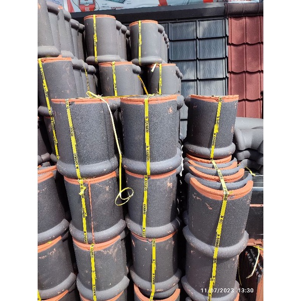 Nok atas Genteng Keramik Kanmuri Medi Grey