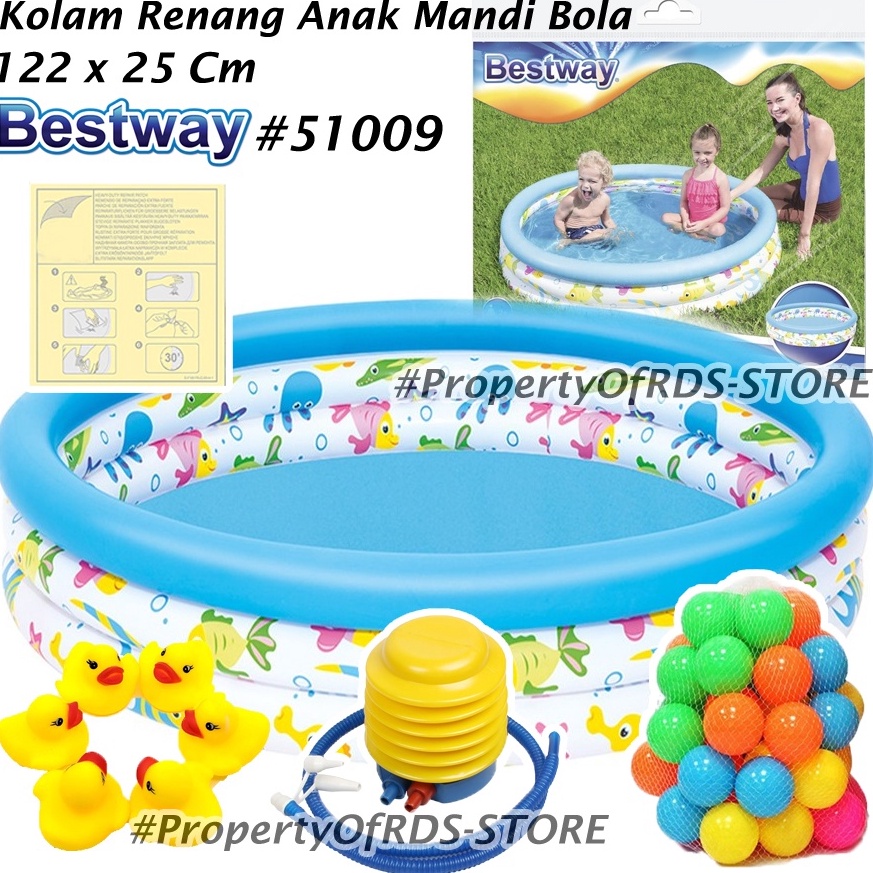 BOOMING|| Bestway Kolam Renang Anak Murah Mandi Bola 51008/51009 Paket Lengkap