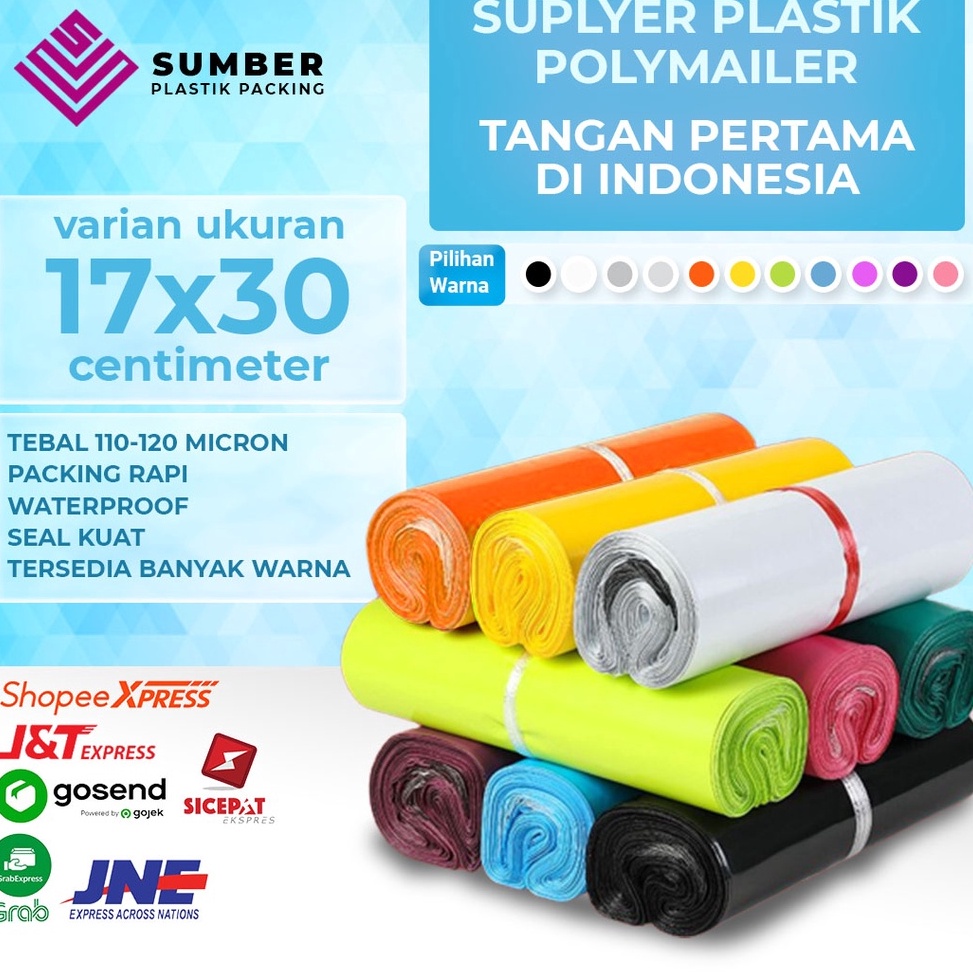 

3.3 sale [100 PCS] 17X30 PLASTIK PACKING POLYMAILER TEBAL TERMURAH PLASTIK ONLINE GRADE 1
