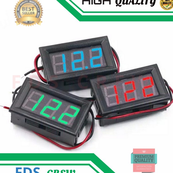 TERBARU  VoltMeter Digital Mini DC 4-30V 2 Kabel