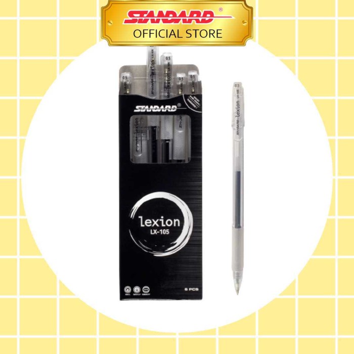 

Terlaris Standard Pen Lexion 0.5 Lx-105 Isi 6 Pcs