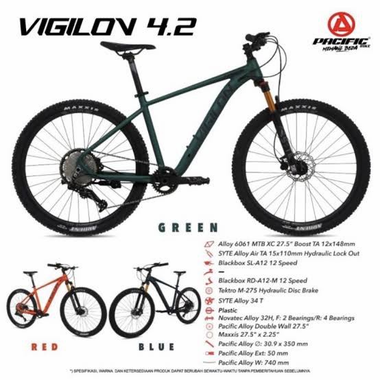 Terlaris Sepeda Gunung Mtb 27.5" Pacific Vigilon 4.2