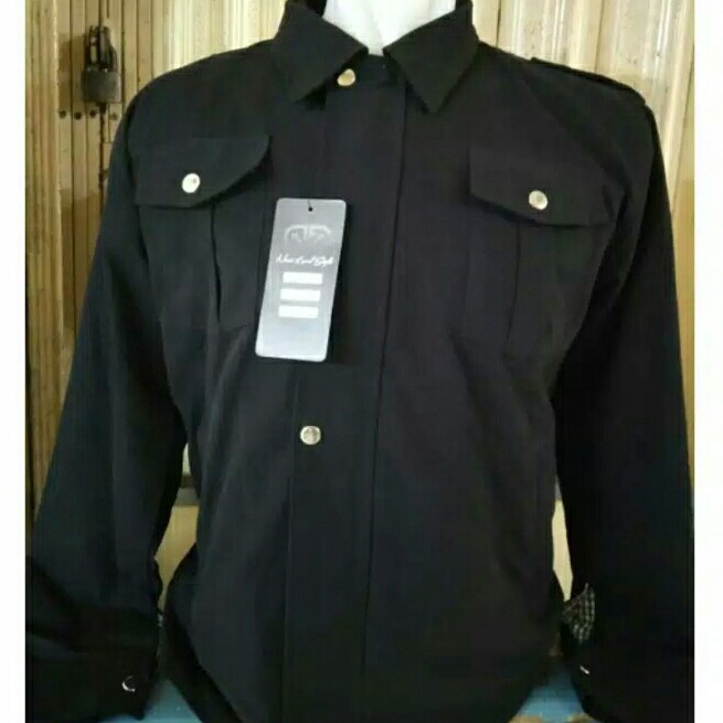 Jaket Almamater Hitam Polos Pria Dan Wanita Size L, Xl