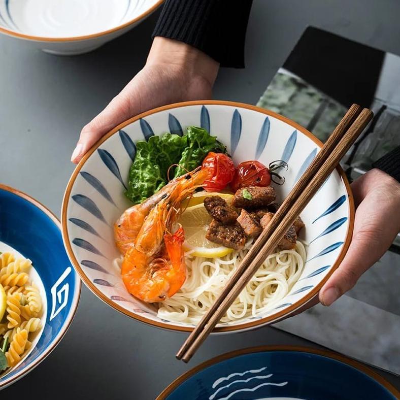 Terkini Mangkok Ramen / Mangkok Jepang/ Mangkok Keramik Jepang 20Cm