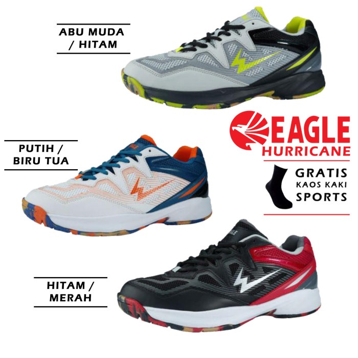 Terlaris Sepatu Eagle Hurricance Badminton-Sepatu Badminton Eagle Hurricane Ori