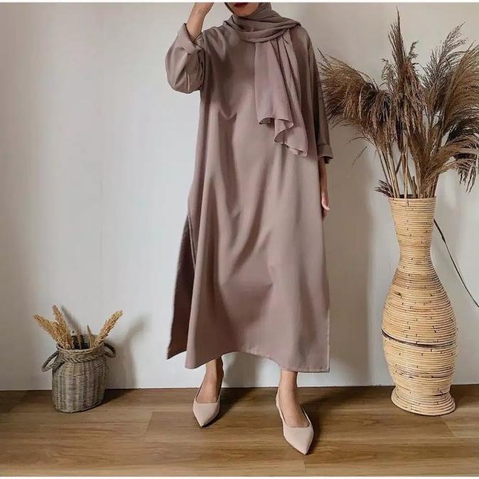 long tunik premium quality wanita/Blouse putih panjang muslimah polos