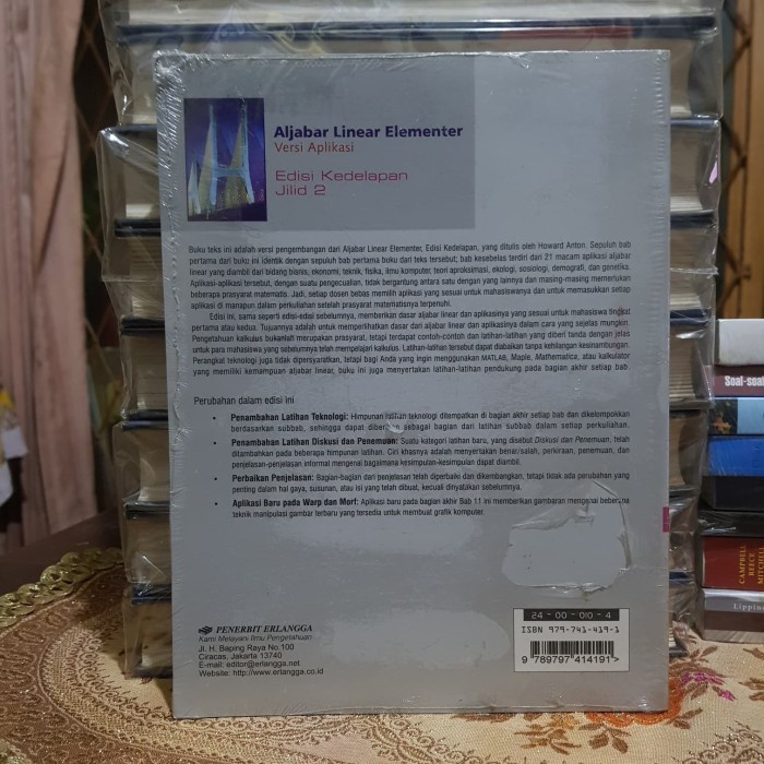 DISKON SPESIAL ALJABAR LINEAR ELEMENTER JILID 2 - ANTON RORRES TERBARU