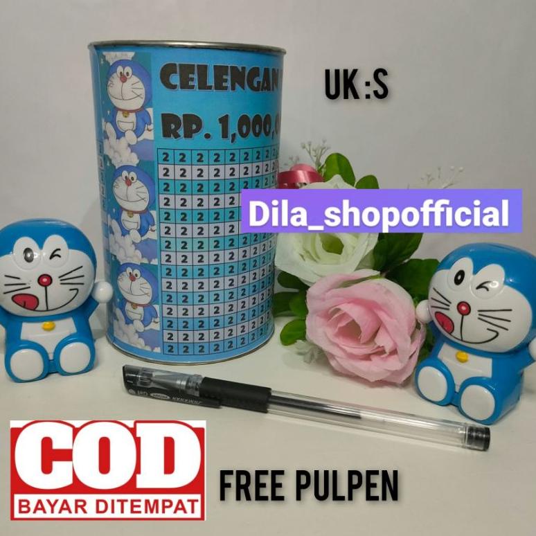 Diskon Celengan Target Doraemon Small / Celengan Target 1 Juta / Celengan Target Murah / Celengan Ta