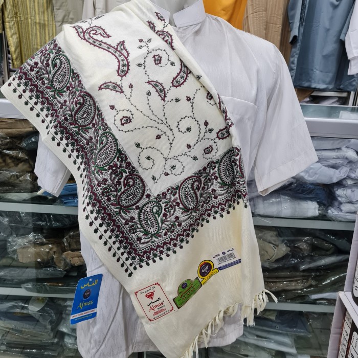 Bestseller Sorban Kashmiri Almas Motif Batik Print Ukuran Jumbo