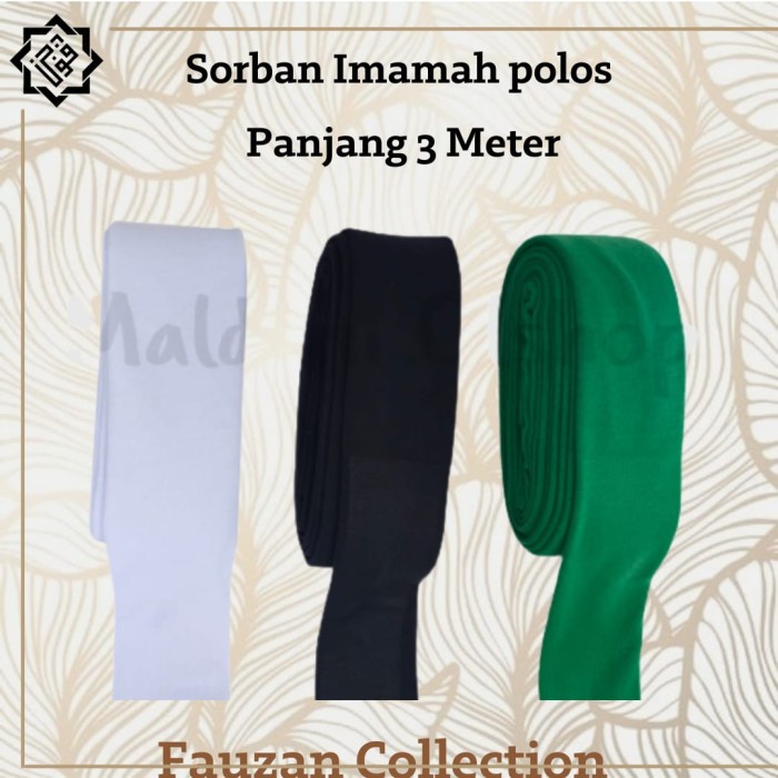 Bestseller Sorban Imamah Polos Panjang 3 Meter Sorban Imamah