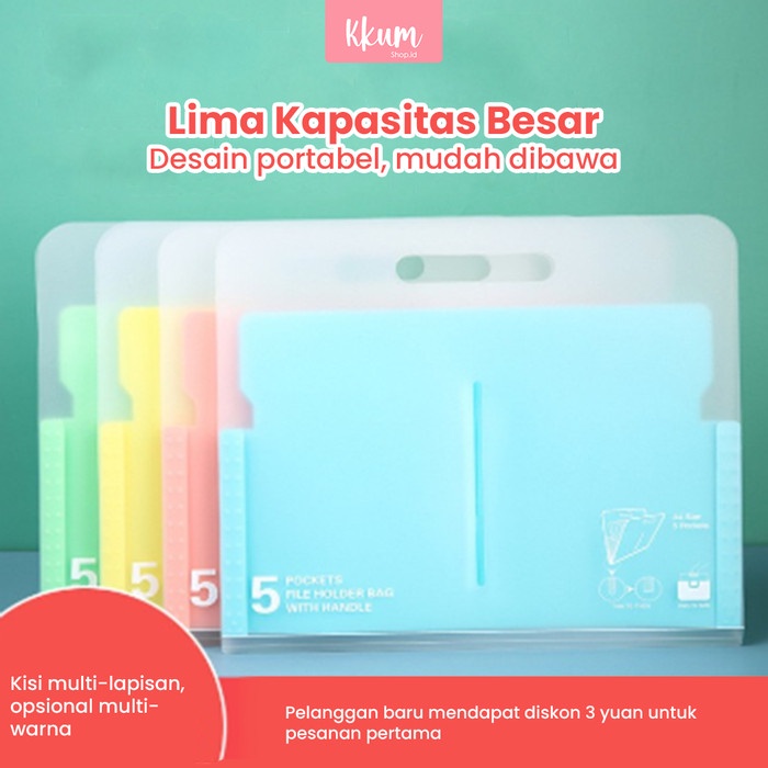 

Bestseller Map Dokumen Plastik 5 Slide F4/ File Holder Cute/ Document Bag