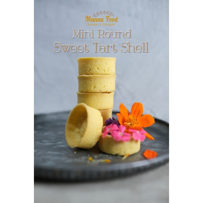 

Best Seller Manna Food Round Mini Tartlet Shell/ Kulit Pie Bulat Manis