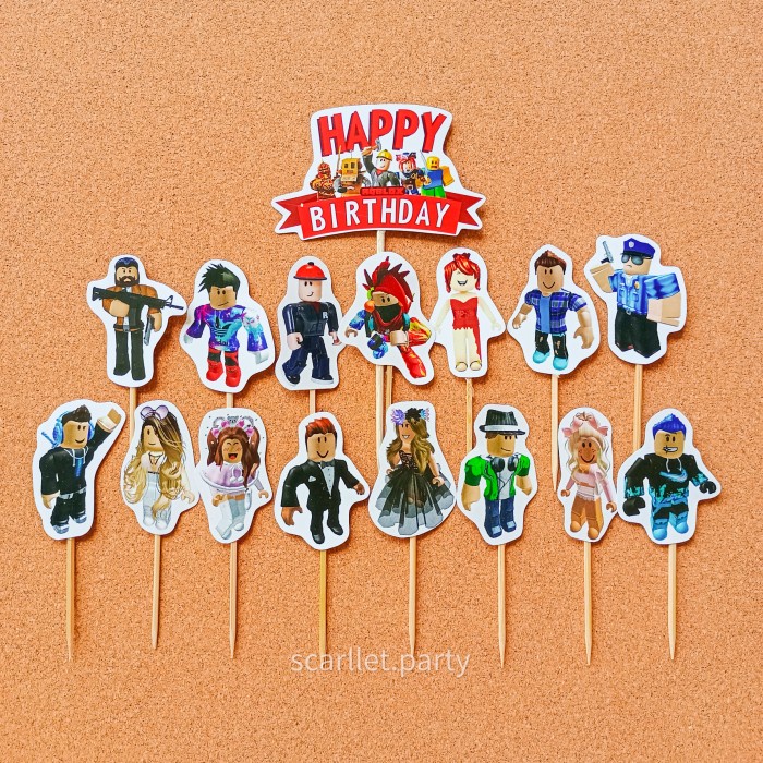 Best Seller Balon Roblox Hbd Happy Birthday Hiasan Dekorasi Ulang Tahun Dekor Ult