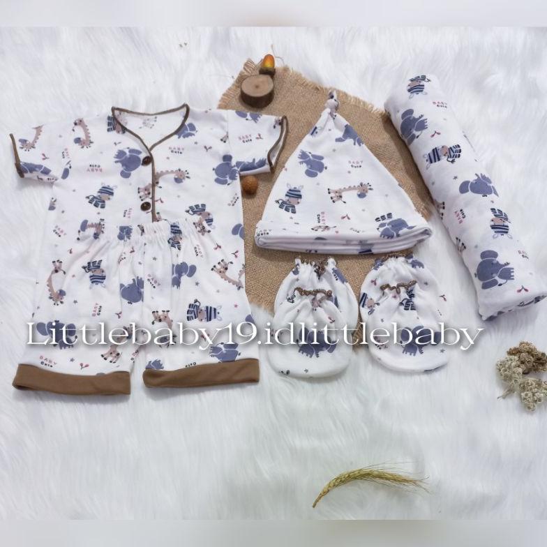 Baru Update Baju Bayi Set Bedong Topi /Swaddle Set Baby Motip Fullprint Sni