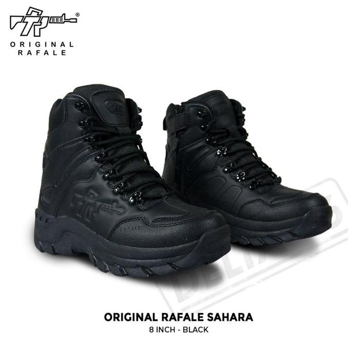 Sepatu Original Rafale 8" Sahara Tactical Military Boots HITAM