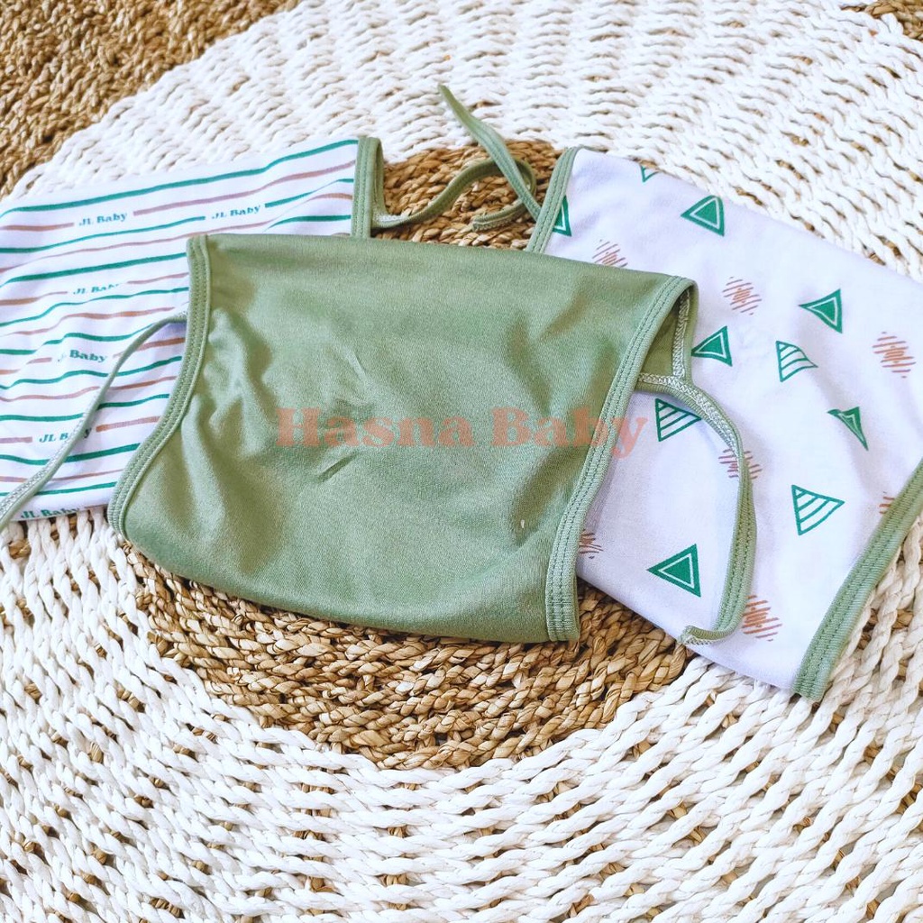 Paket Popok Tali Lusinan Popok Tali Bayi Baru Lahir, Baby Newborn Gift Set Seri Hijau Sage -Juragan Lebak