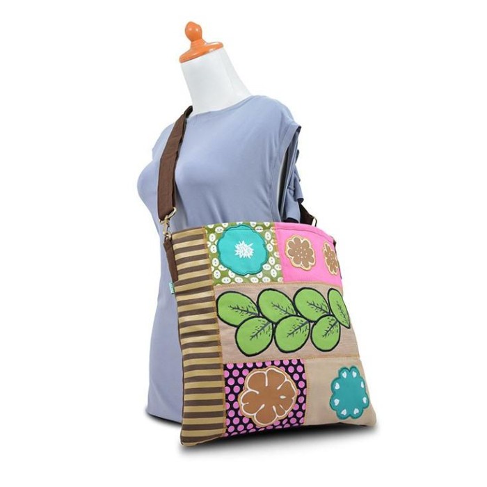 FLASH SALE TAS SELEMPANG WANITA KAIN KANVAS MOTIF ETNIK UNIK BY MAIKA ETNIK - TERMURAH