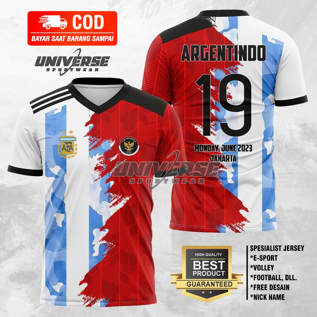 Jersey Timnas Indonesia 2023 Jersey Indonesia Jersey Timnas Argentina 2023 Jersey Argentina INDONESI